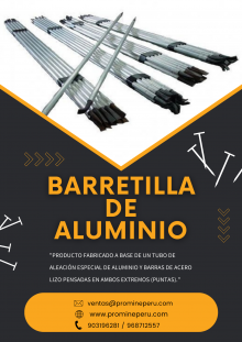 BARRETILLA ALUMINIO LIVIANO AREQUIPA